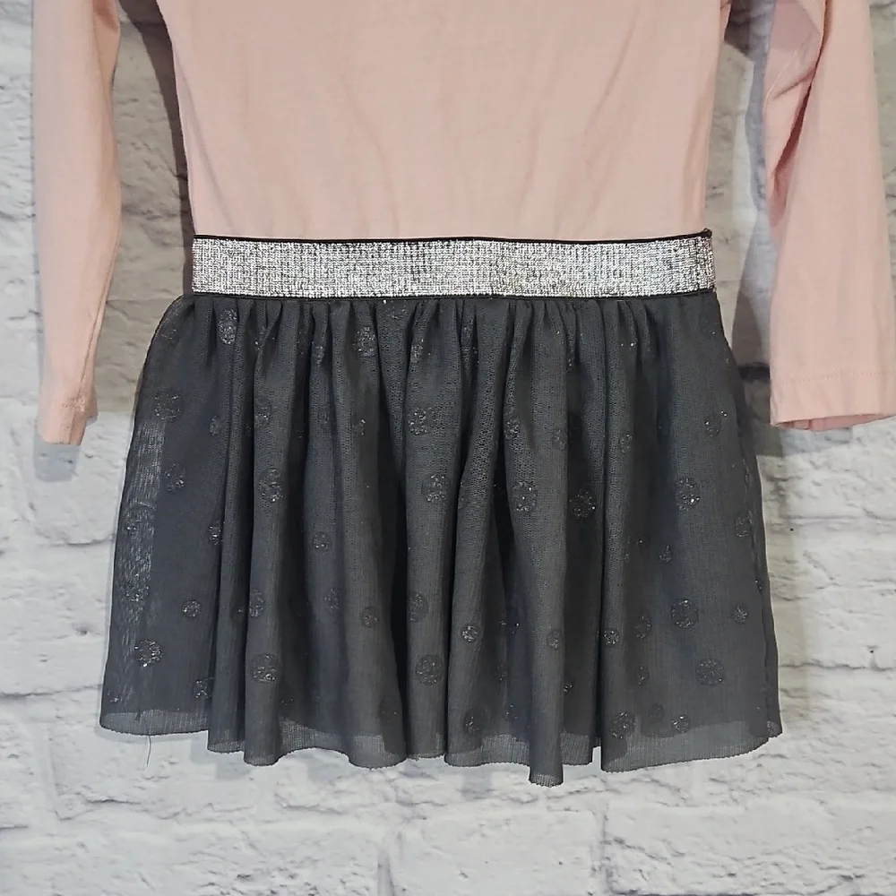 Falls Creek Pink and Gray Long Sleeve Fit and Flare Dress